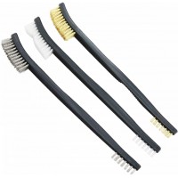 3 Pcs Rust Brush Cleaning Slag And Rust,Steel/nylon/brass Brush Set Wire Brush,Widely Used To Clean Coffee Grinder,Engine