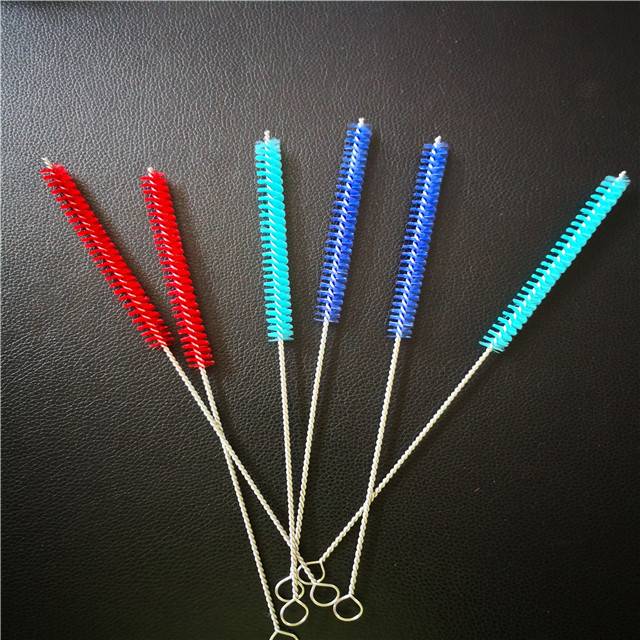 2019 Simple Nylon Bristle Wire Metal Stainless Steel Straw Cleaning Brush For Bar Accessories